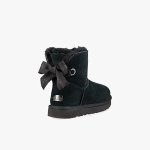 Ugg Customizable Bailey Bow Mini Women Classic Boots Black (6452EQDGI)